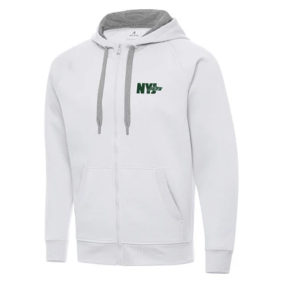 Men's Antigua New York Jets Victory Full-Zip Hoodie