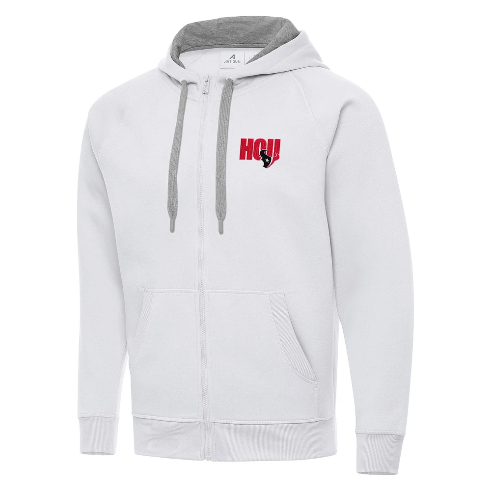 Men's Antigua Houston Texans Victory Full-Zip Hoodie