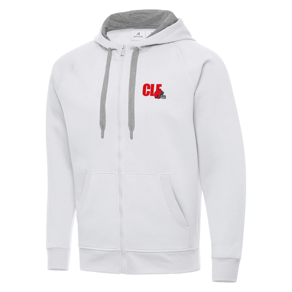 Men's Antigua Cleveland Browns Victory Full-Zip Hoodie