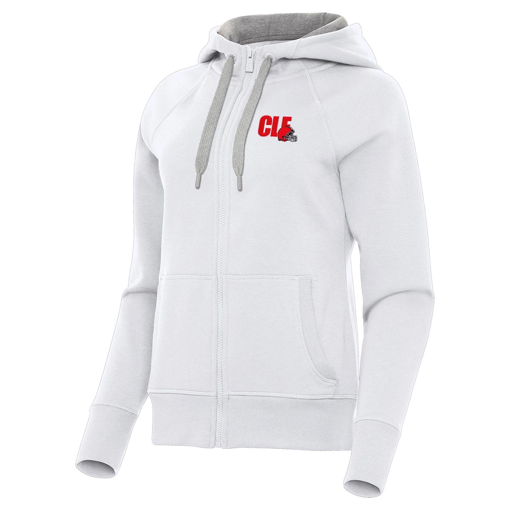 Women's Antigua Cleveland Browns Victory Full-Zip Hoodie