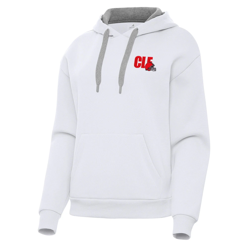 Women's Antigua Cleveland Browns Victory Pullover Hoodie