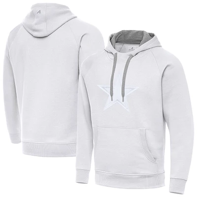Men's Antigua White Dallas Cowboys Victory Pullover Hoodie