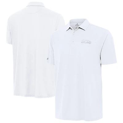 Men's Antigua White Seattle Seahawks Era Polo