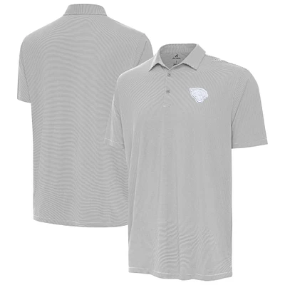 Men's Antigua Gray Jacksonville Jaguars Twine Polo