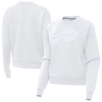 Women's Antigua White Buffalo Bills Victory Pullover Sweatshirt