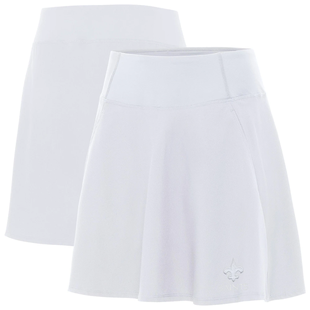 Women's Antigua White New Orleans Saints Chip Skort