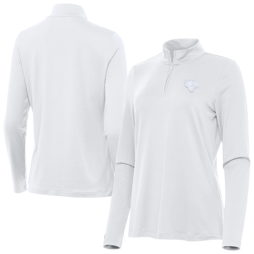 Women's Antigua Jacksonville Jaguars Reprocess Quarter-Zip Top