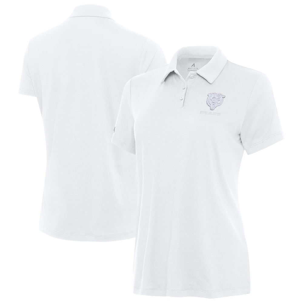 Women's Antigua White Chicago Bears Reprocess Polo