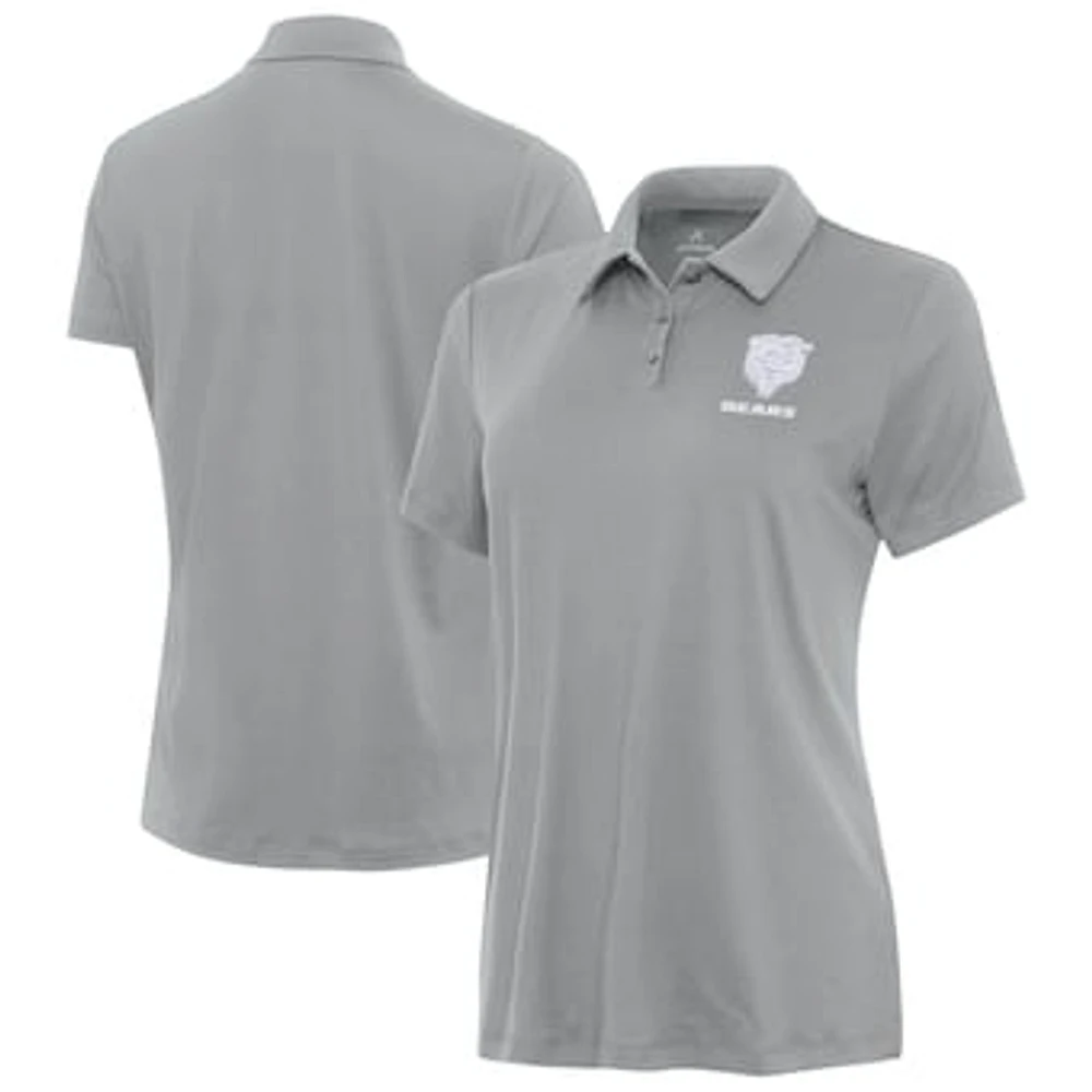 Women's Antigua Gray Chicago Bears Reprocess Polo