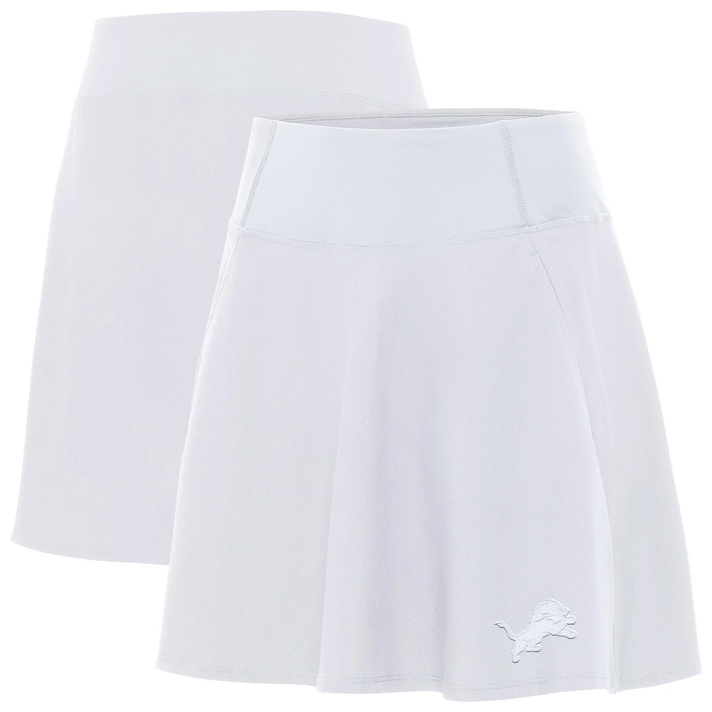 Women's Antigua White Detroit Lions Chip Skort