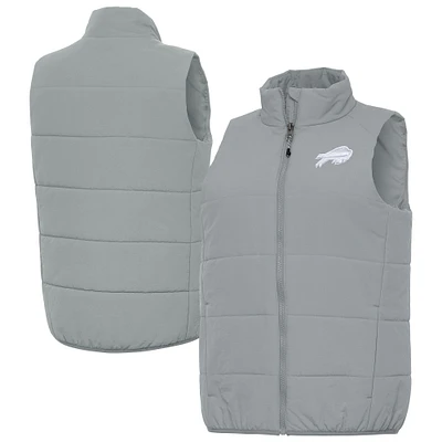 Women's Antigua Gray Buffalo Bills Experience Full-Zip Vest