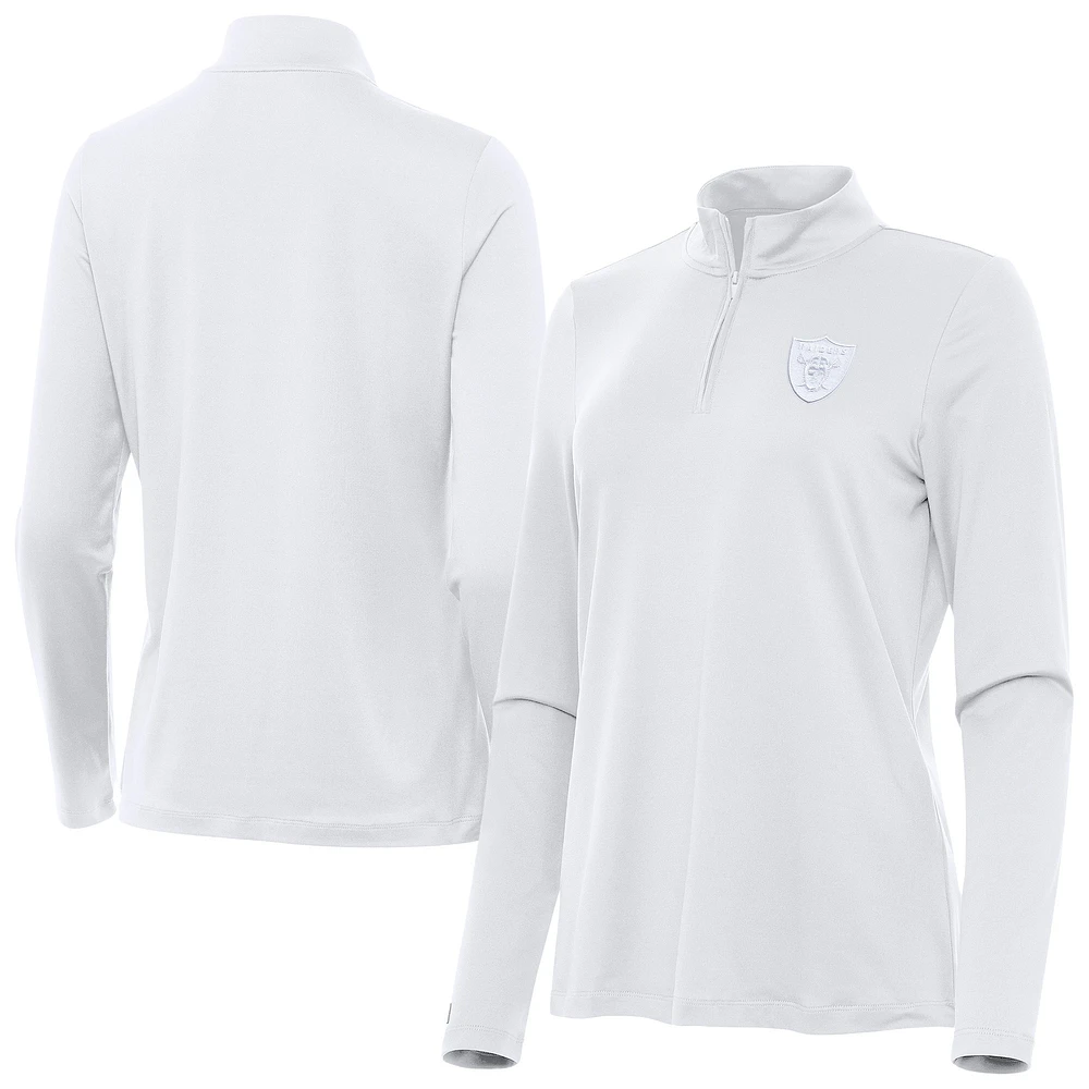 Women's Antigua Las Vegas Raiders Reprocess Quarter-Zip Top