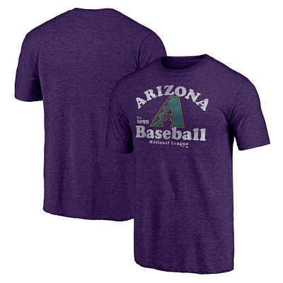 Men's Purple Arizona Diamondbacks Cooperstown Collection Our Game Tri-Blend T-Shirt