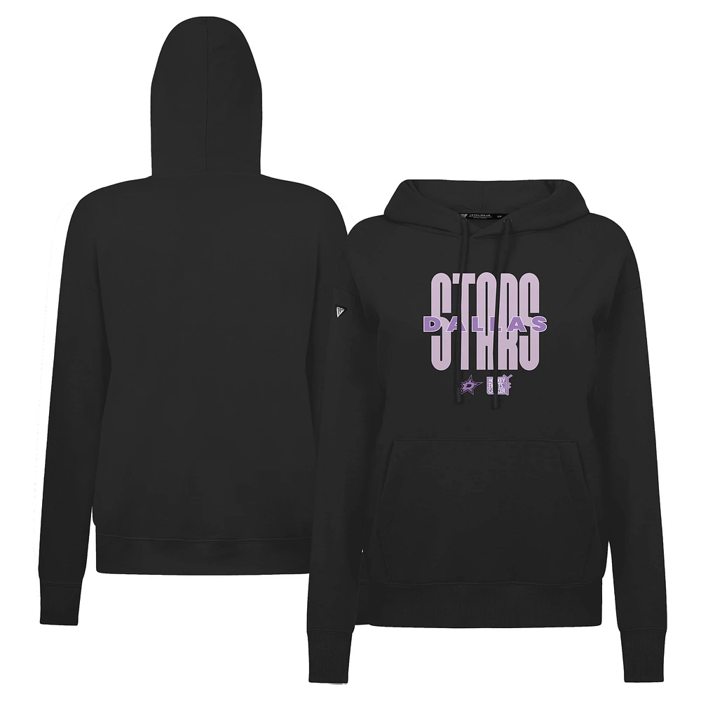 Women's Levelwear Black Dallas Stars Adorn Persevere Pullover Hoodie