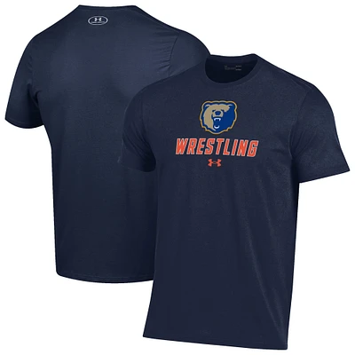 Men's Under Armour Navy Morgan State Bears Wrestling Performance T-Shirt