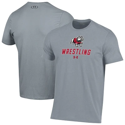 Men's Under Armour Gray Gardner-Webb Bulldogs Wrestling Performance T-Shirt
