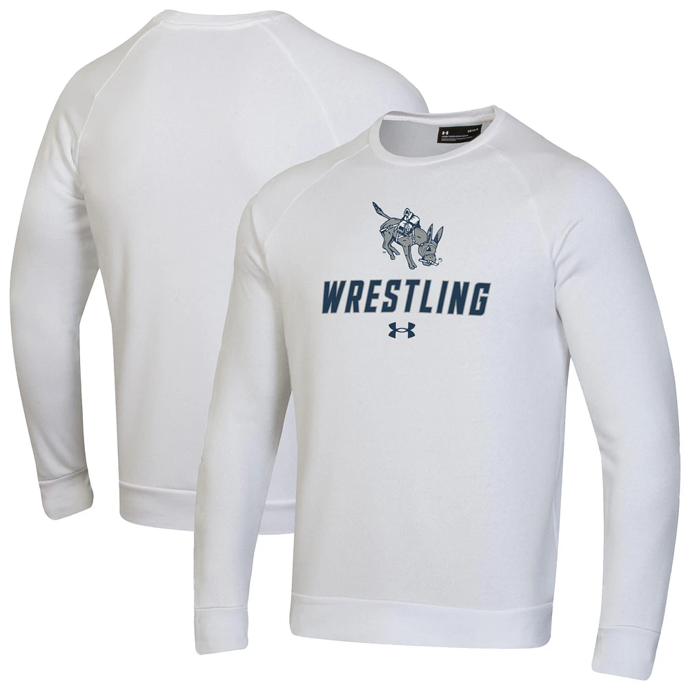 Men's Under Armour Colorado School of Mines Orediggers Wrestling Rival Fleece Raglan Pullover Sweatshirt
