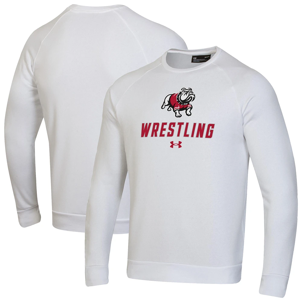 Men's Under Armour Gardner-Webb Bulldogs Wrestling Rival Fleece Raglan Pullover Sweatshirt