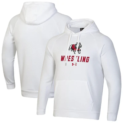 Men's Under Armour Gardner-Webb Bulldogs Wrestling Rival Fleece Raglan Hooded Sweatshirt
