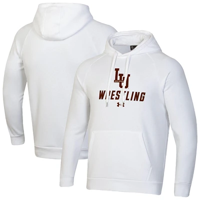 Men's Under Armour Lehigh Mountain Hawks Wrestling Rival Fleece Raglan Hooded Sweatshirt
