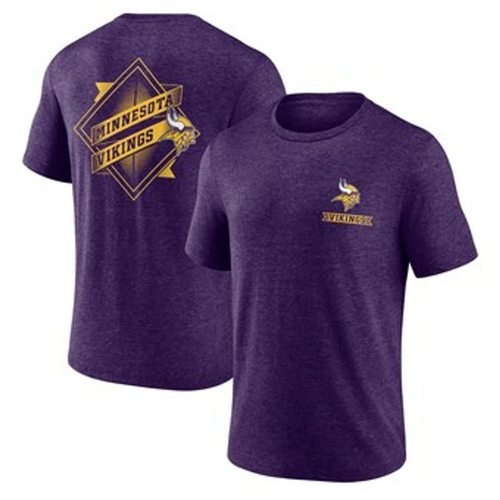 Men's Purple Minnesota Vikings Diamond Scroll Tri-Blend T-Shirt
