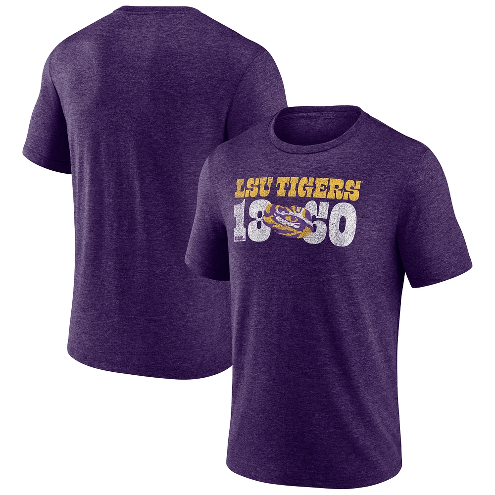 Men's Purple LSU Tigers Established Tri-Blend T-Shirt