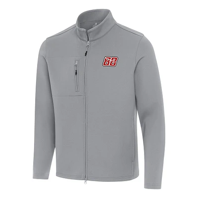 Men's Antigua Gray Shane van Gisbergen Objection Full-Zip Jacket