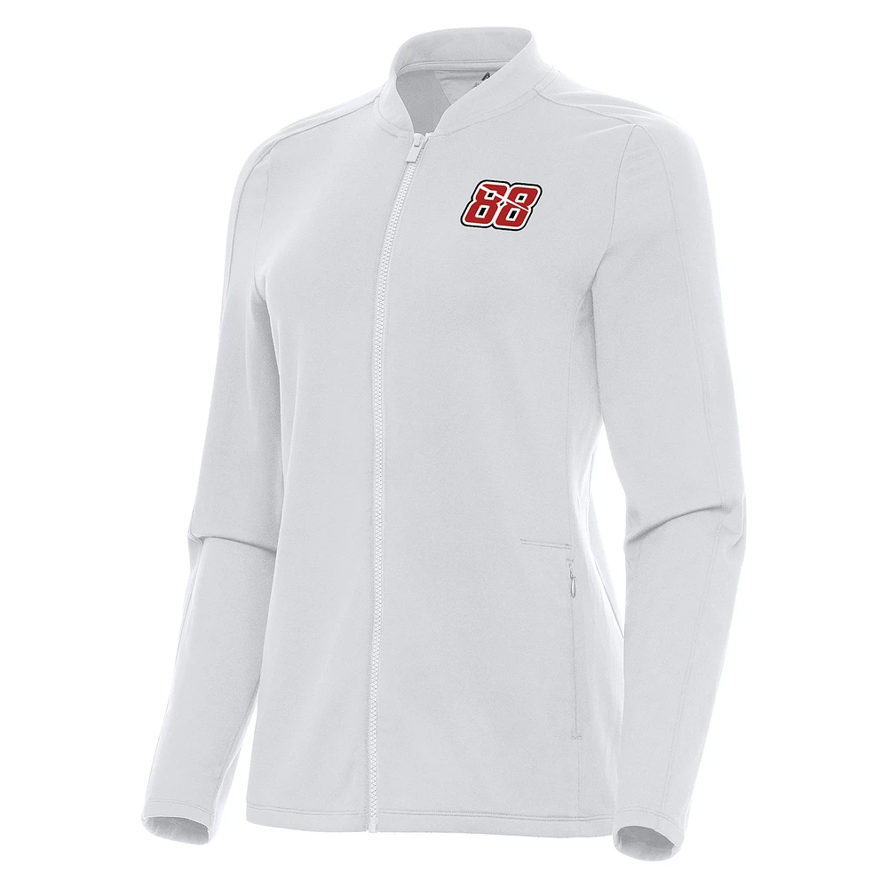 Women's Antigua White Shane van Gisbergen Continual Full-Zip Jacket