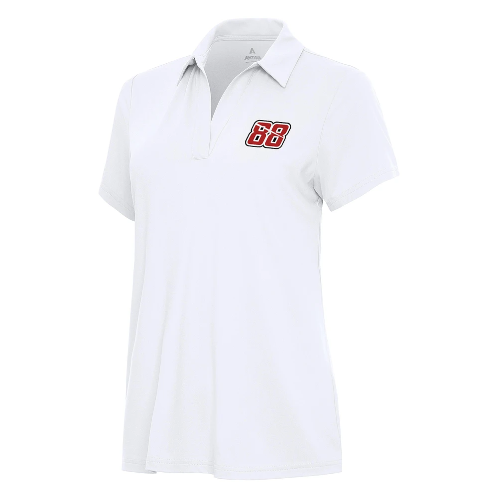 Women's Antigua White Shane van Gisbergen Era V-Neck Polo