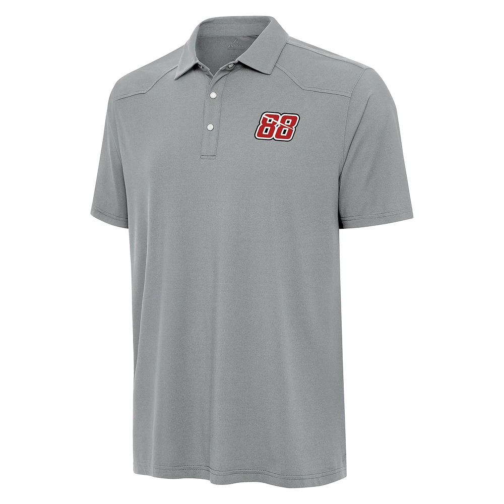 Men's Antigua Gray Shane van Gisbergen Western Polo