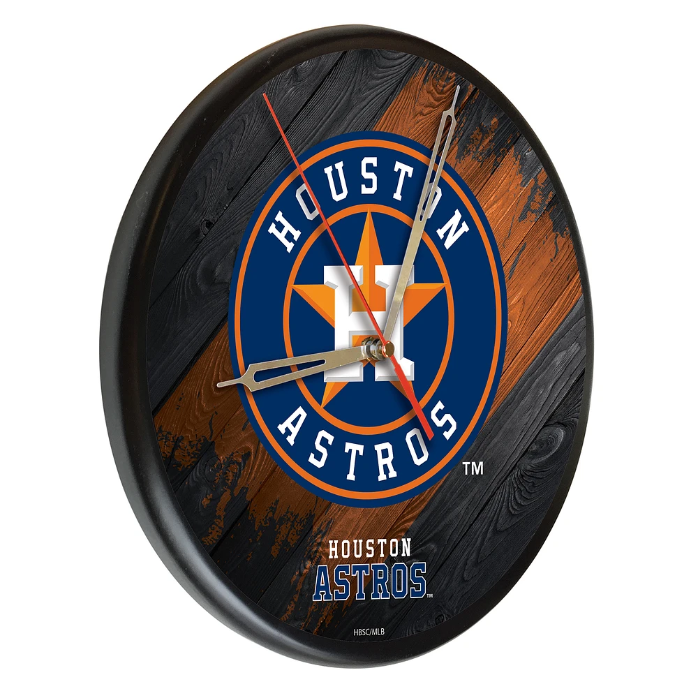 Houston Astros 13" Solid Wood Clock