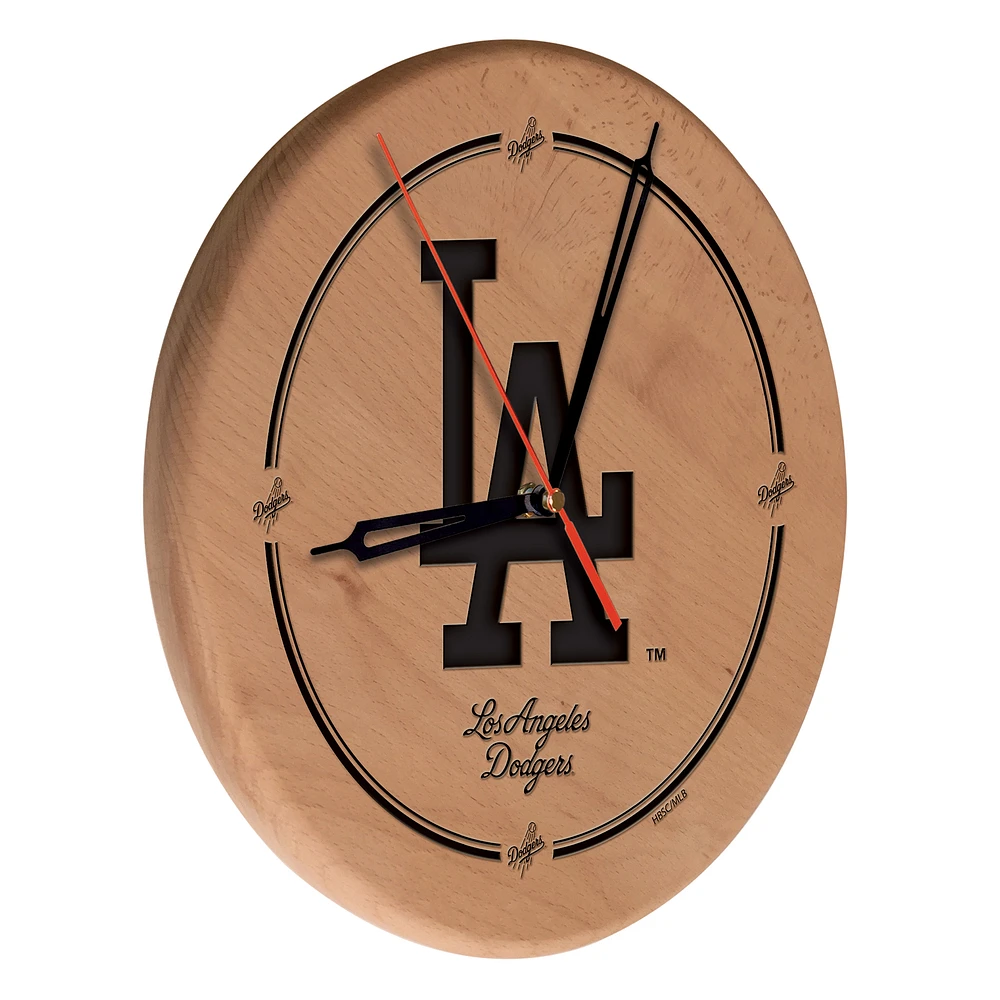 Los Angeles Dodgers 13" Engraved Solid Wood Clock