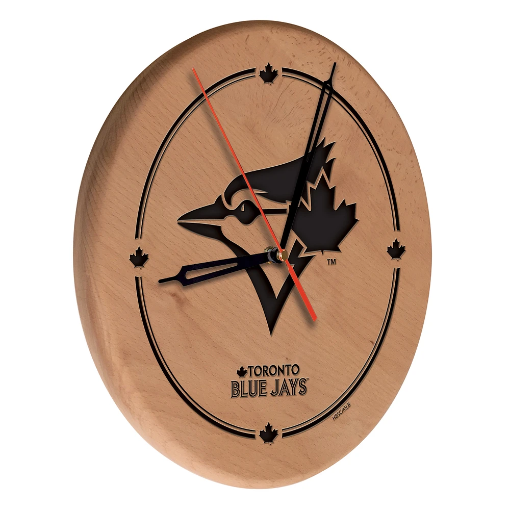 Toronto Blue Jays 13" Engraved Solid Wood Clock