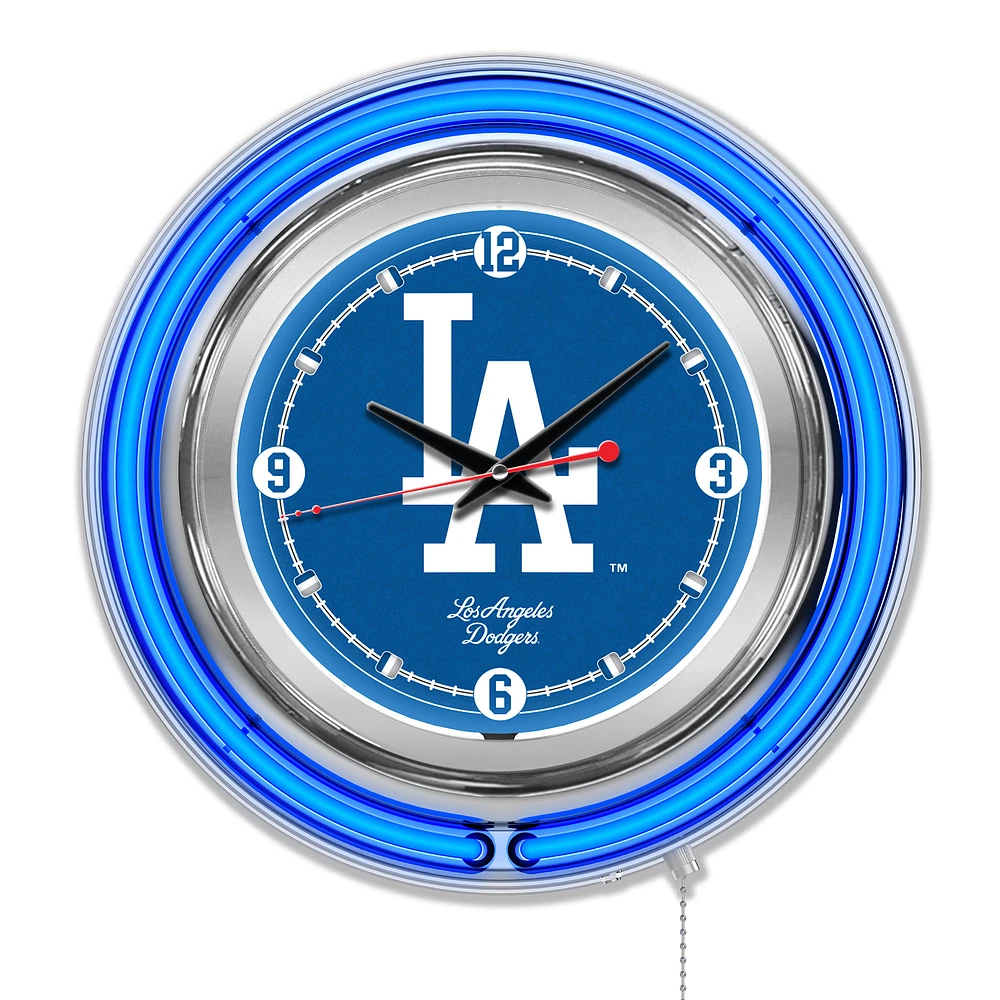 Los Angeles Dodgers Double-Walled Neon Clock