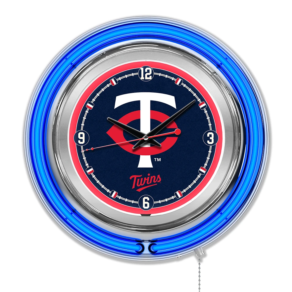 Minnesota Twins Double-Walled Neon Clock