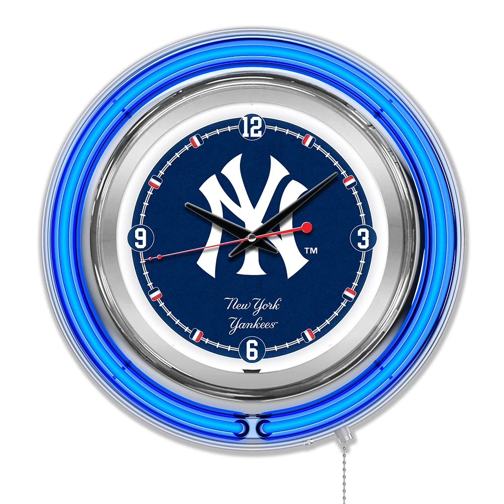 New York Yankees Double-Walled Neon Clock