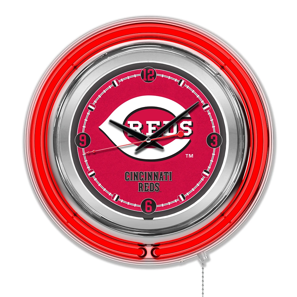 Cincinnati Reds Double-Walled Neon Clock
