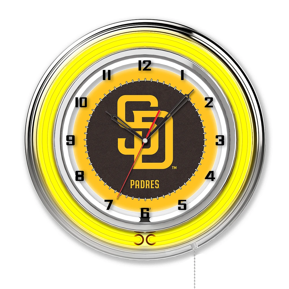 San Diego Padres 19" Double Neon Wall Clock
