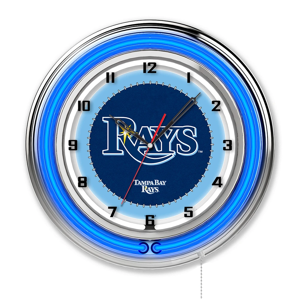Tampa Bay Rays 19" Double Neon Wall Clock