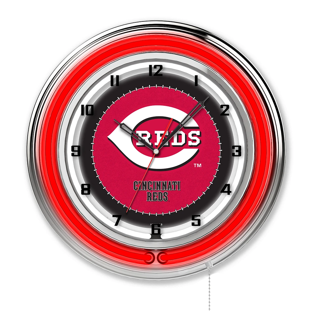 Cincinnati Reds 19" Double Neon Wall Clock