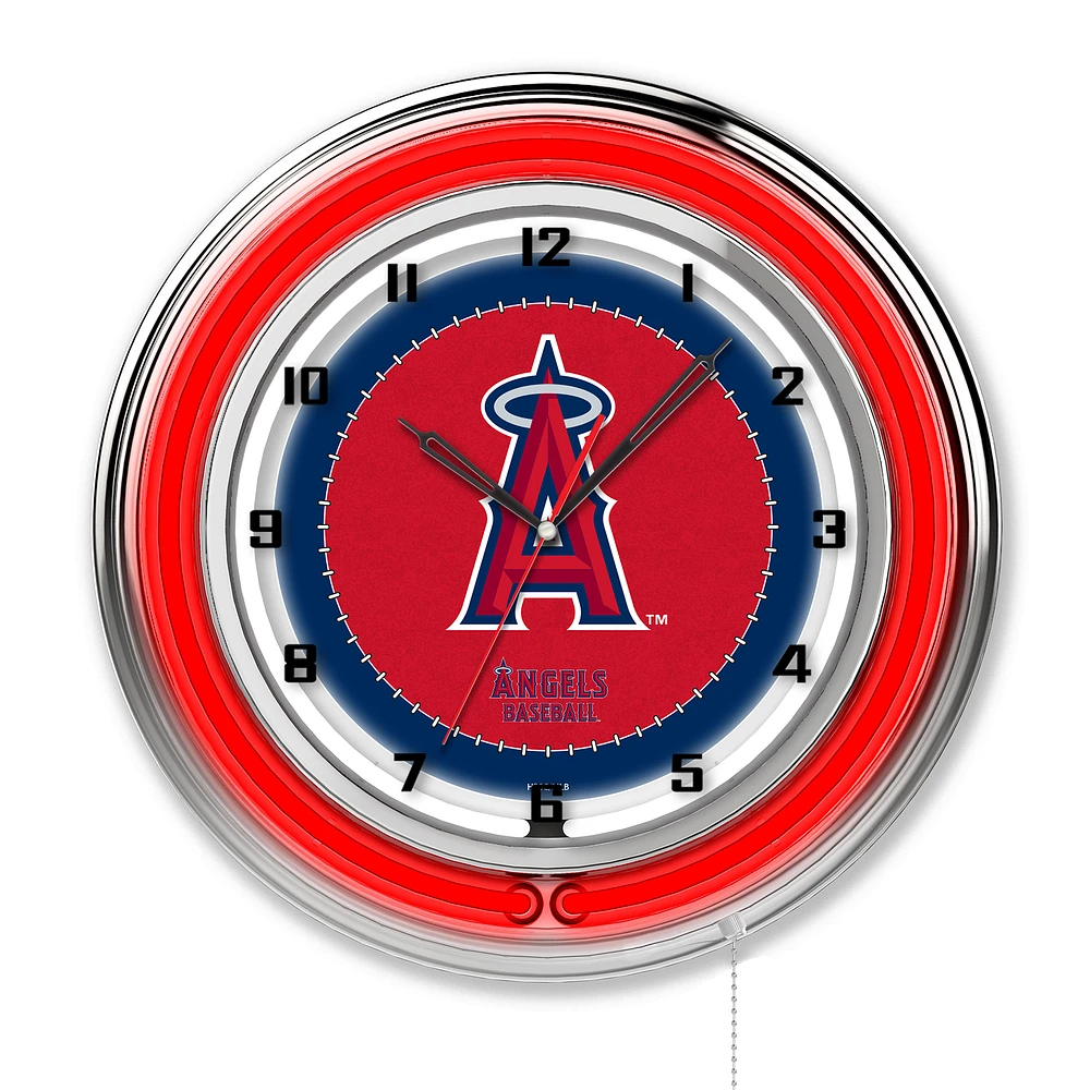 Los Angeles Angels 19" Double Neon Wall Clock