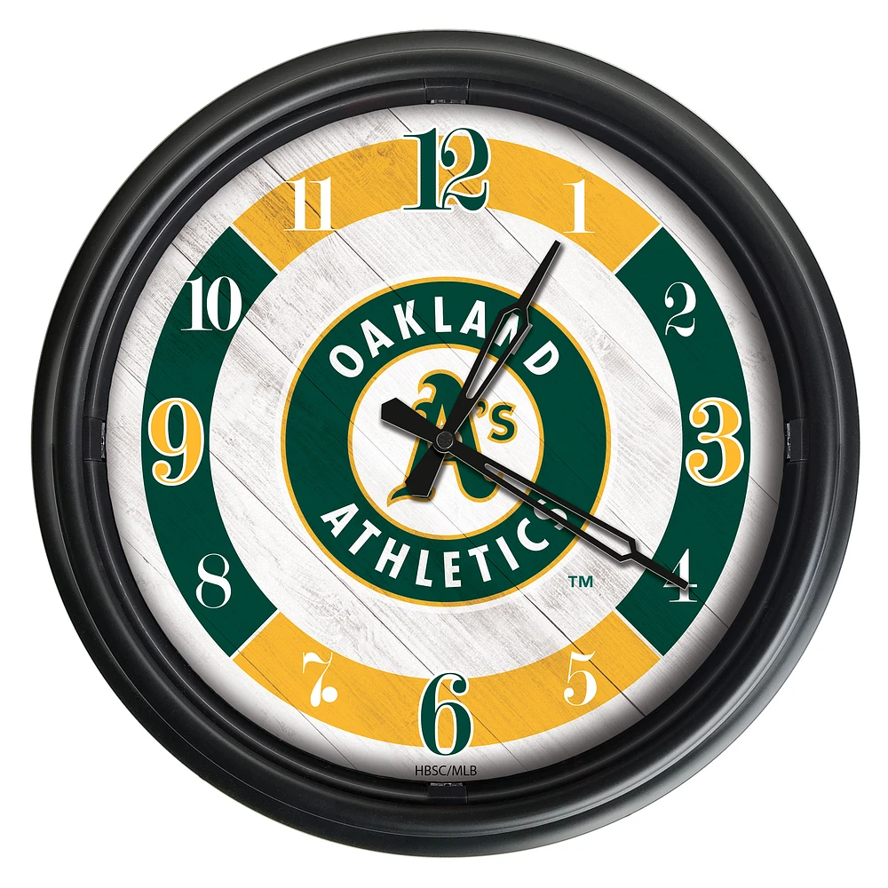 Oakland Athletics Indoor/Outdoor LED Wall Clock