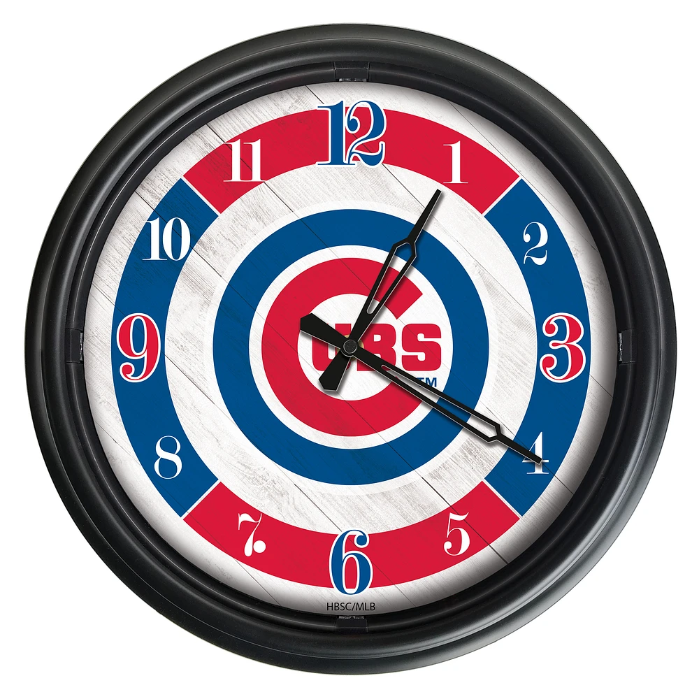 Chicago Cubs Indoor/Outdoor LED Wall Clock