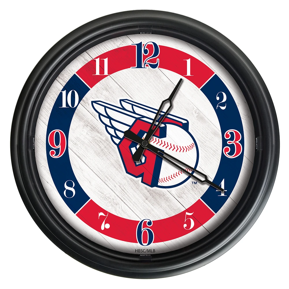 Cleveland Guardians Indoor/Outdoor LED Wall Clock