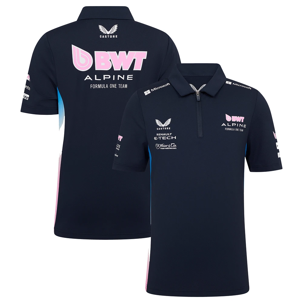 Youth Castore Navy Alpine 2025 Team Wear Polo