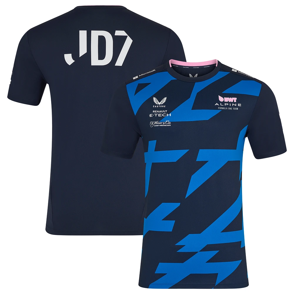 Men's Castore Jack Doohan Navy Alpine 2025 Team Wear Driver T-Shirt
