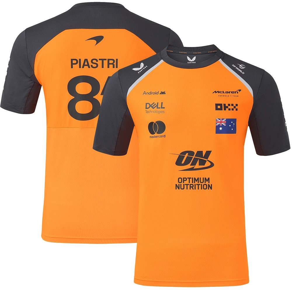 Men's McLaren Oscar Piastri Orange/Anthracite F1 Team 2025 Replica Driver Set Up T-Shirt