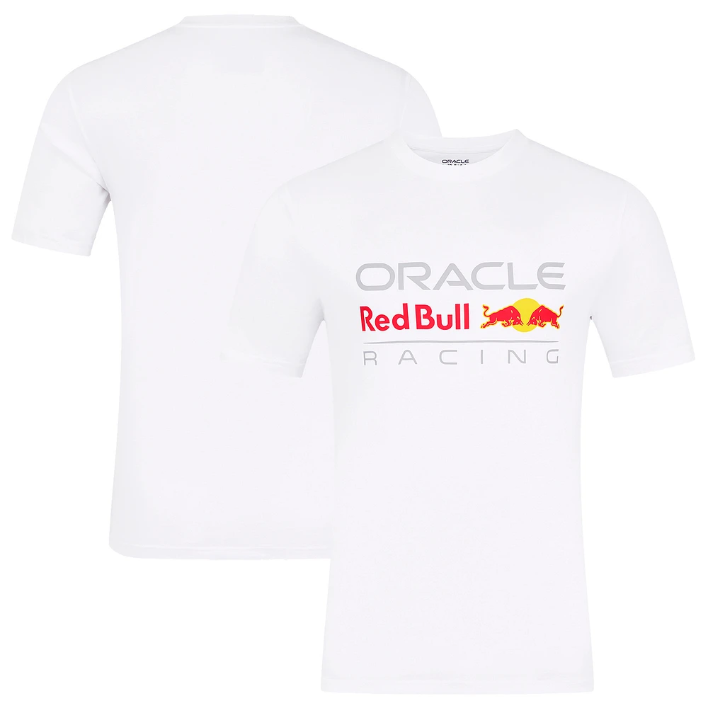 Unisex White Red Bull Racing Logo T-Shirt