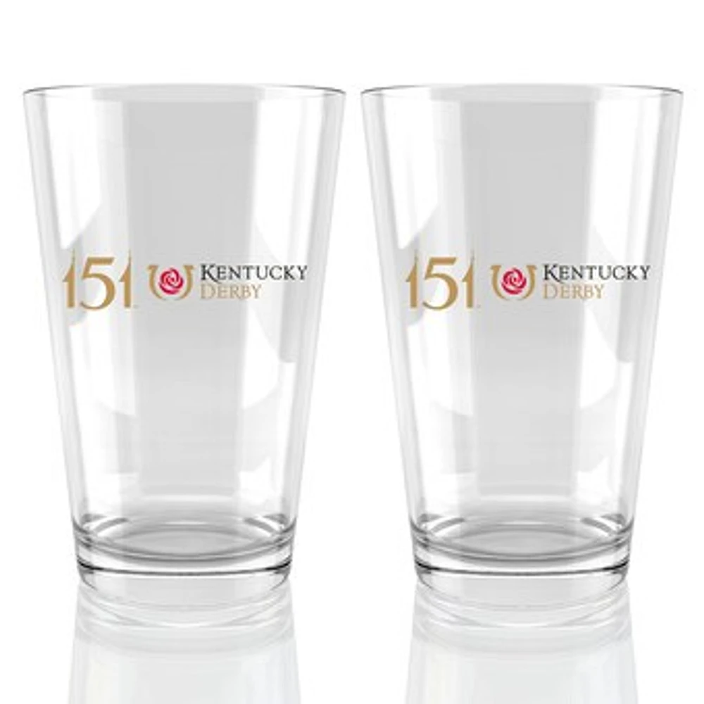 151st Kentucky Derby 16oz. Pint Glass Two Pack