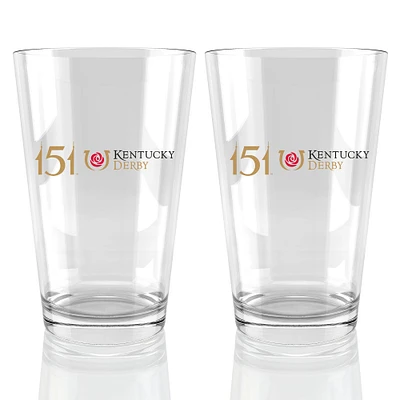 151st Kentucky Derby 16oz. Pint Glass Two Pack